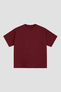 T-SHIRT BOXY FIT 190GSM BORDEAUX