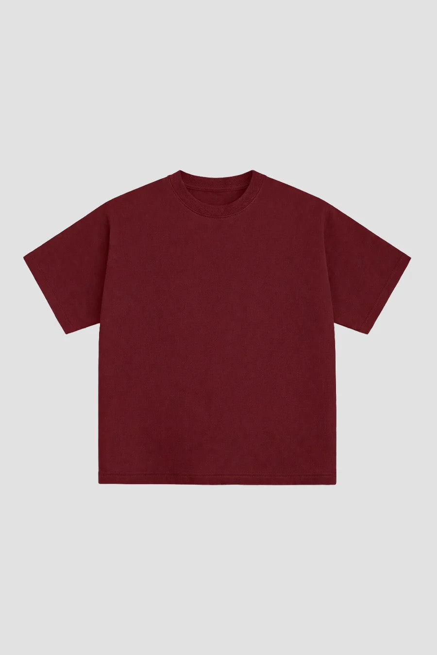 T-SHIRT BOXY FIT 190GSM BORDEAUX