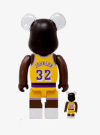 BEARBRICK NBA MAGIC JOHNSON (LOS ANGELES LAKERS) 100% & 400% SET