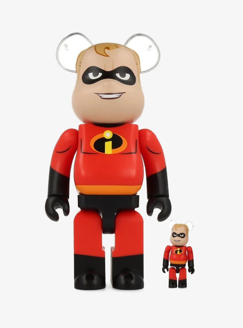 BEARBRICK THE INCREDIBLES MR. INCREDIBLE 100% & 400% SET
