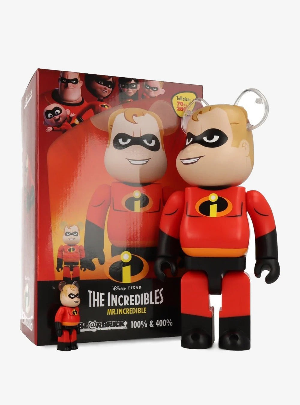 BEARBRICK THE INCREDIBLES MR. INCREDIBLE 100% & 400% SET