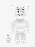 BEARBRICK CASPER THE FRIENDLY GHOST 100% & 400% SET WHITE