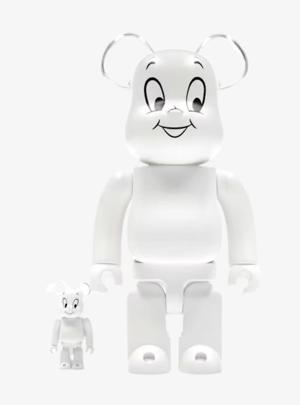 BEARBRICK CASPER THE FRIENDLY GHOST 100% & 400% SET WHITE